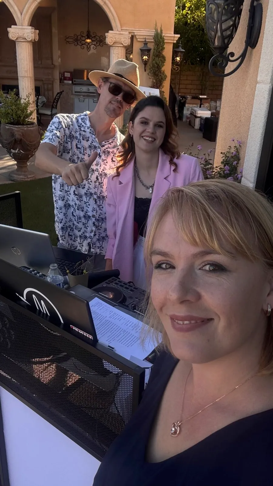 The Rocket Karaoke team at a Poway estate wedding